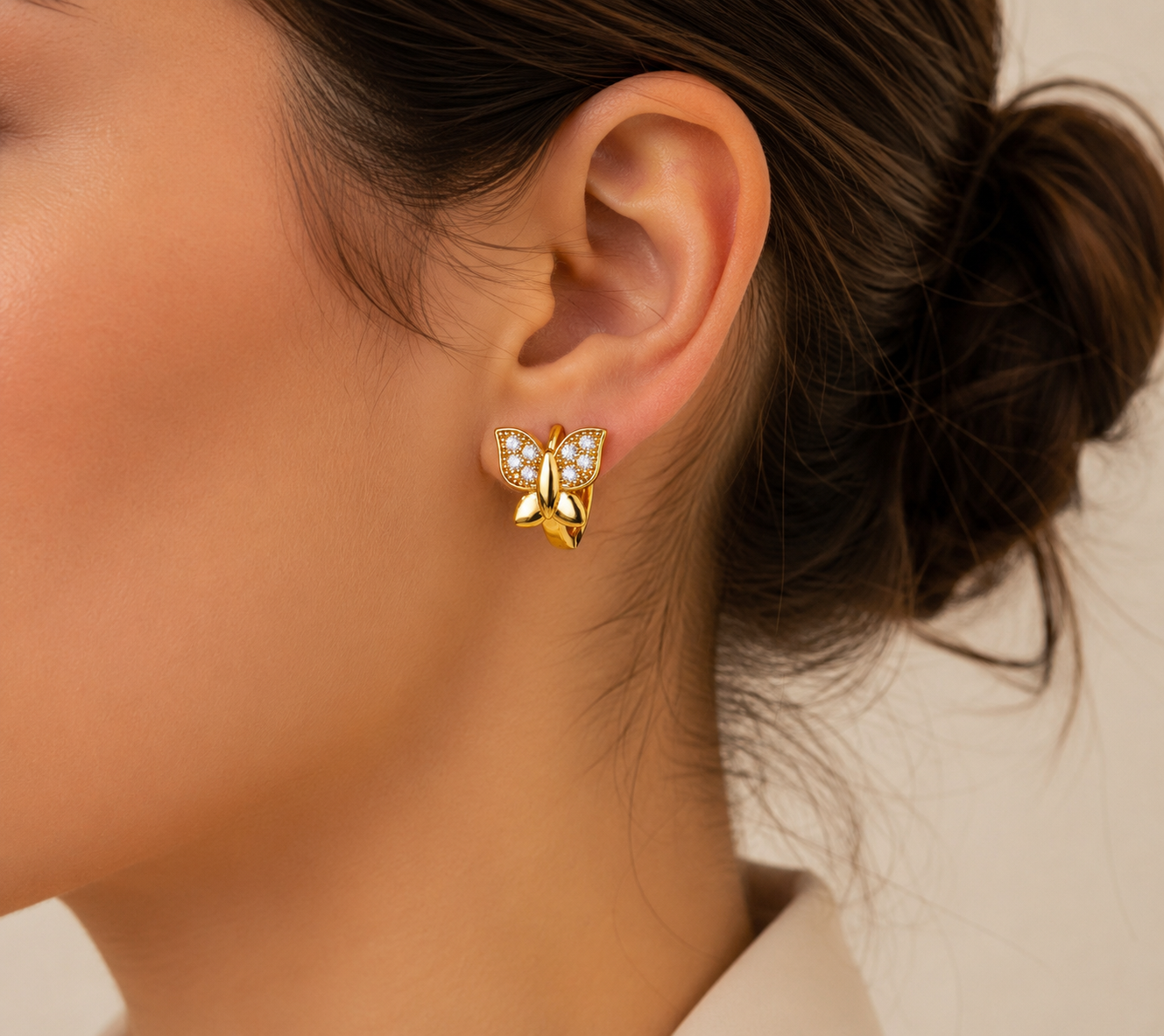 Golden Butterfly Spark Earrings