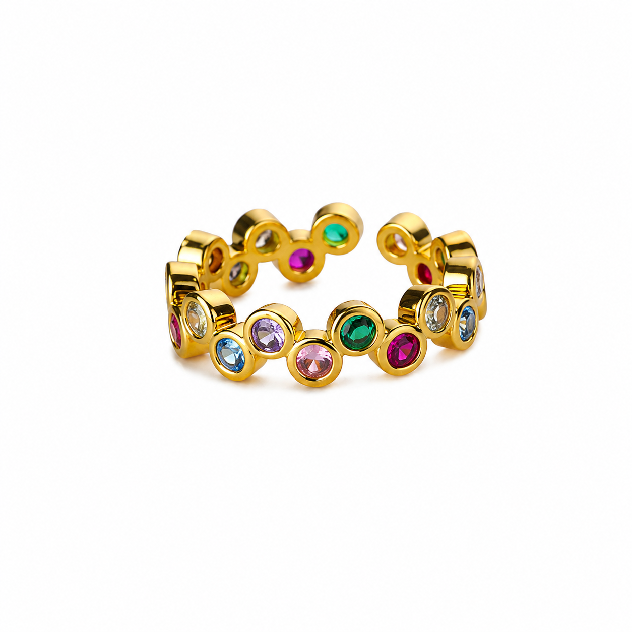 Rainbow Luxe Crystal Ring