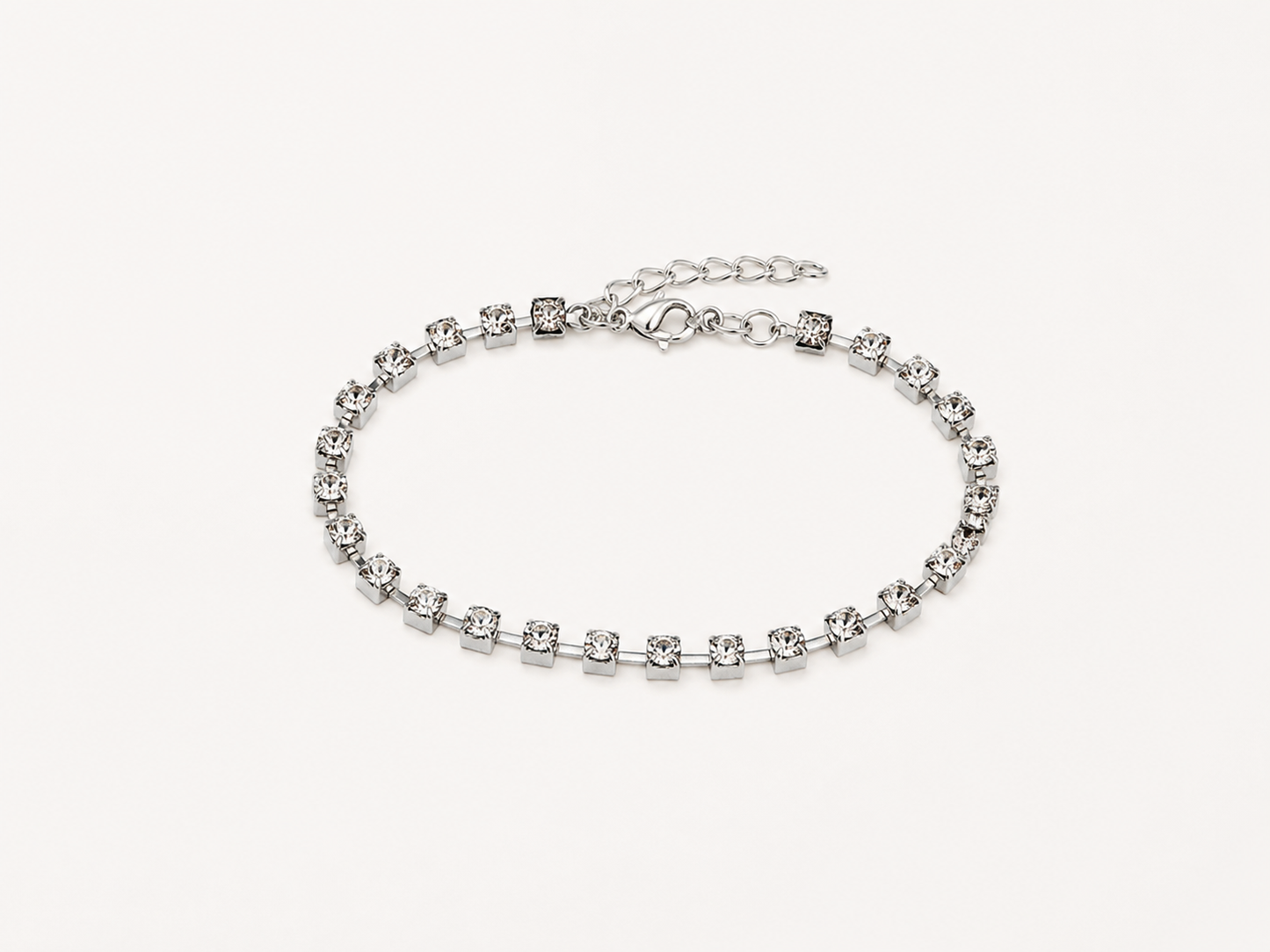 Celeste Crystal Tennis Bracelet – Silver