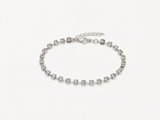Celeste Crystal Tennis Bracelet – Silver