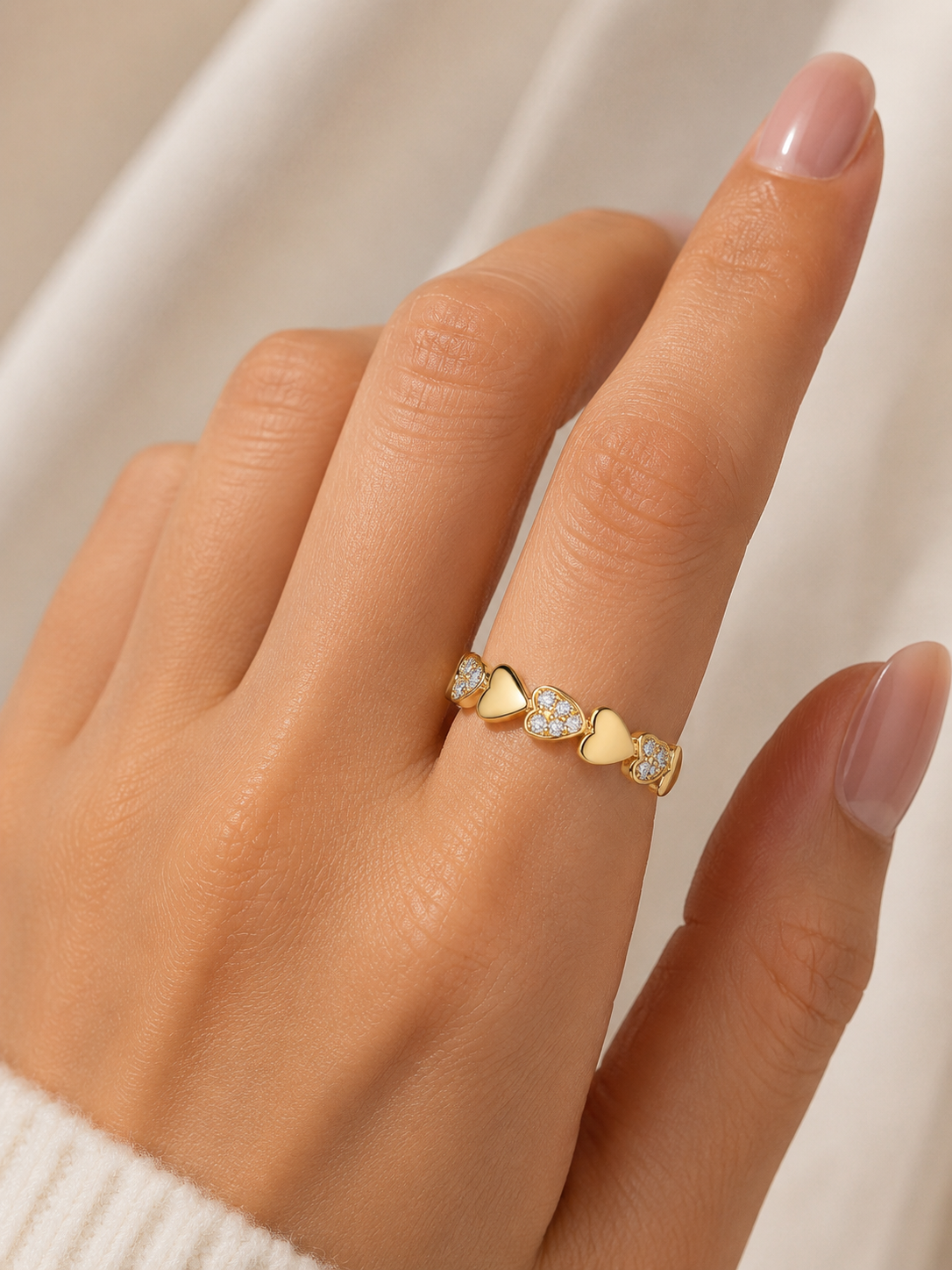 Heart Charm Adjustable Ring