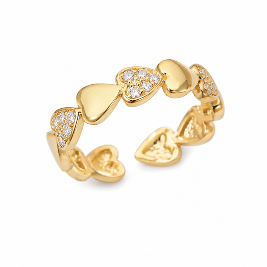 Heart Charm Adjustable Ring