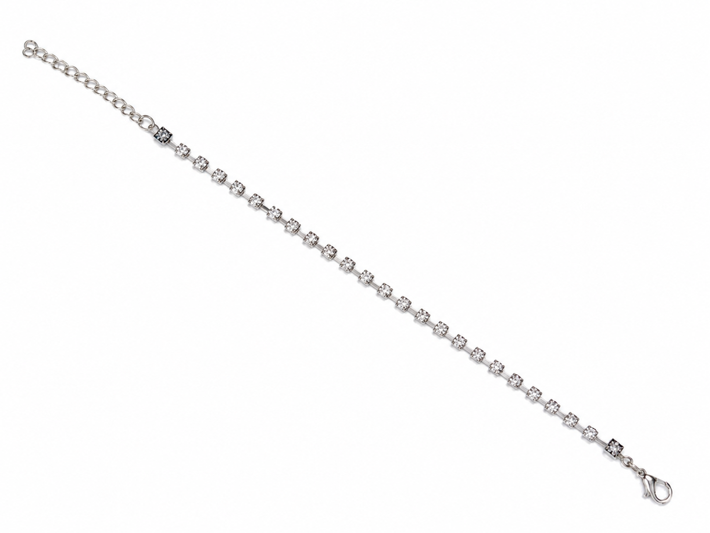 Celeste Crystal Tennis Bracelet – Silver