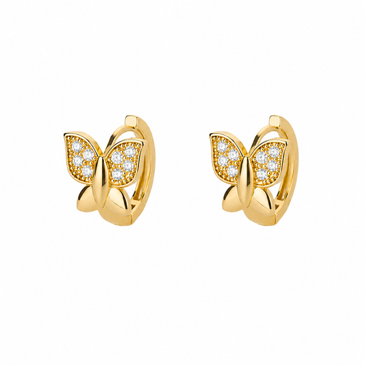 Golden Butterfly Spark Earrings