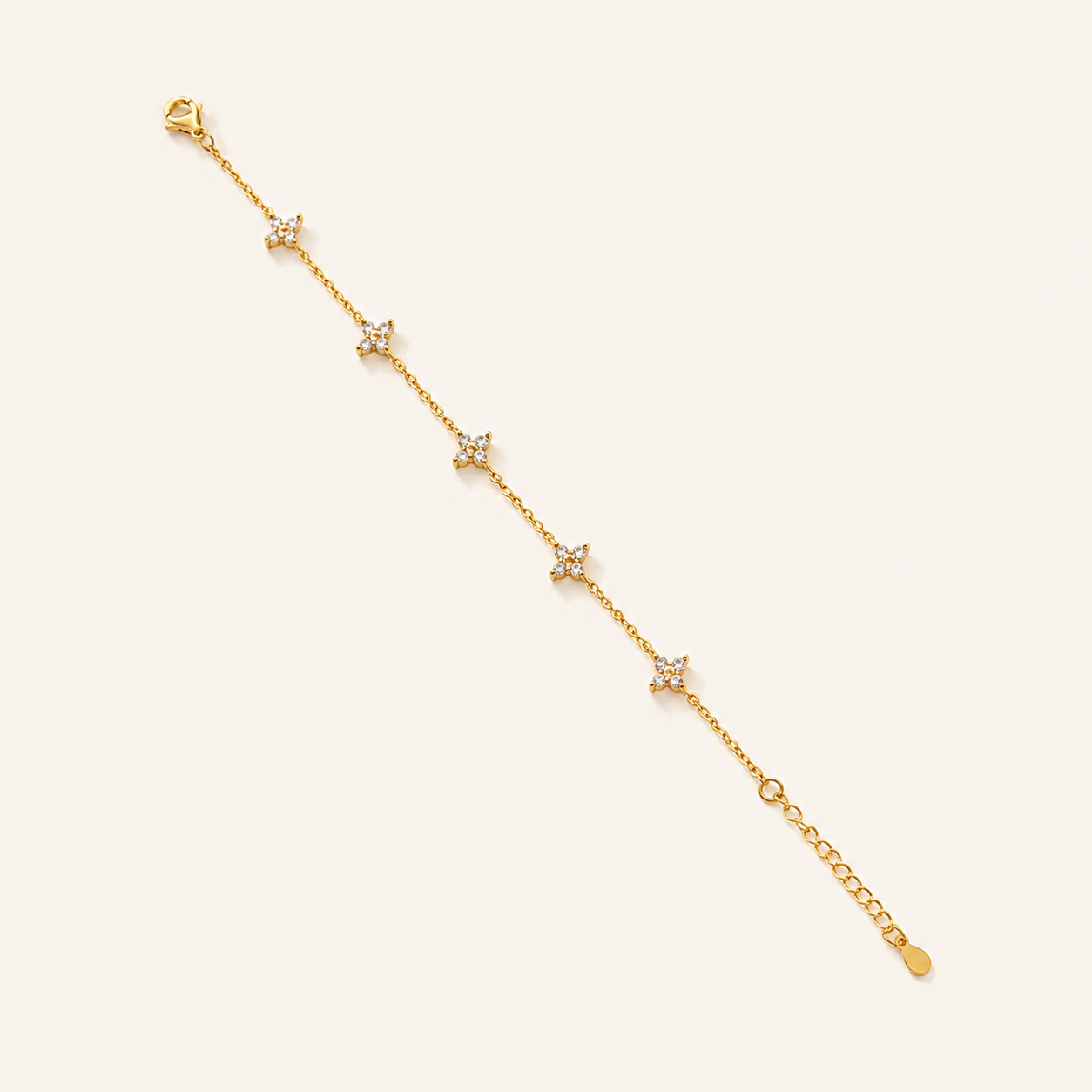Golden Blossom Crystal Bracelet