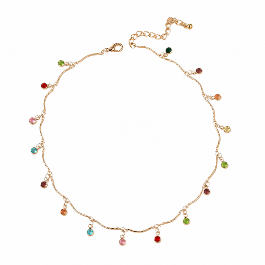 Rainbow Drop Necklace
