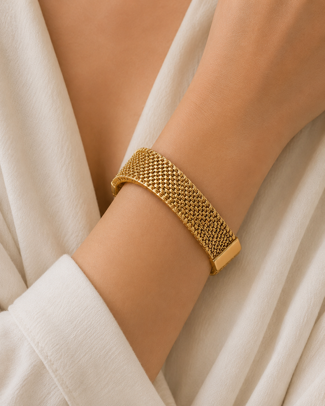 Aurora Mesh Cuff Bracelet